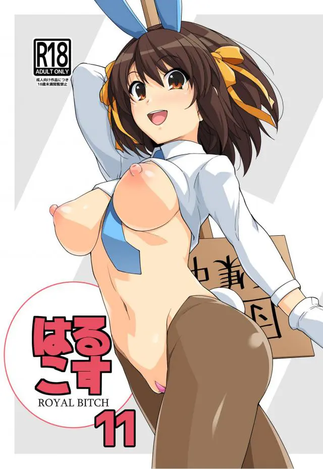 【エロ同人誌】ハルヒがいろんなコスプレをしながらエッチなポーズを取ったり、中出しされたりするえちちなフルカラーイラスト集！【涼宮ハルヒの憂鬱】