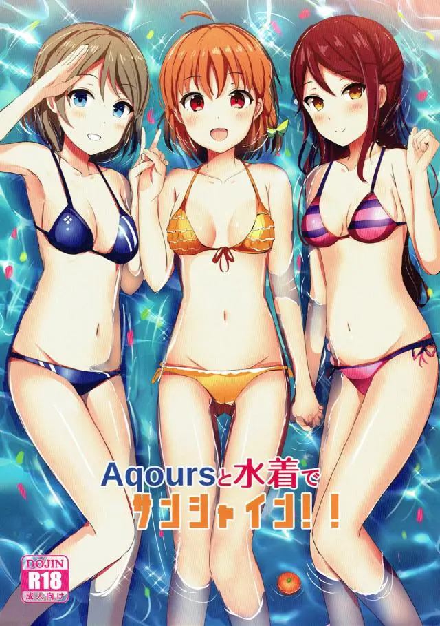 【エロ同人誌】サンシャインのスクールアイドル達が水着で犯されちゃうｗお金の為にバックで巨乳を揺らしながらバックで犯される果南ｗオチンチンに屈服しちゃう黒髪ダイヤさんｗ【ラブライブ！サンシャイン！！】